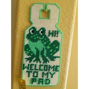 Welcome to My Pad Frog Door Hanger | Cute Frog Welcome Sign | Whimsical